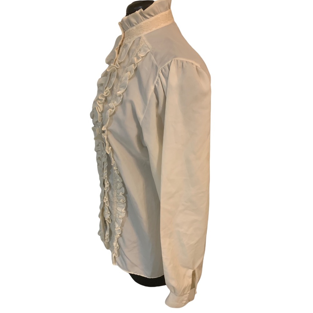 Laura Mae vintage blouse button down top - Picture 4 of 8